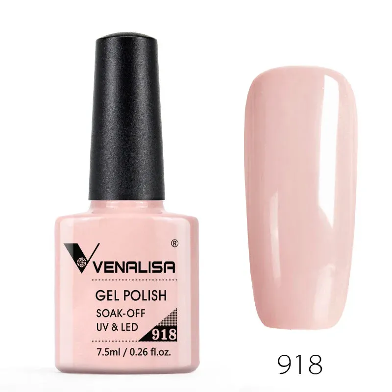 Venalisa Nail Enamel Gel Polish 7.5ml Base Coat No Wipe Long Wear Top Coat Full Coverage Color Nail Polish Lacquer Varnish