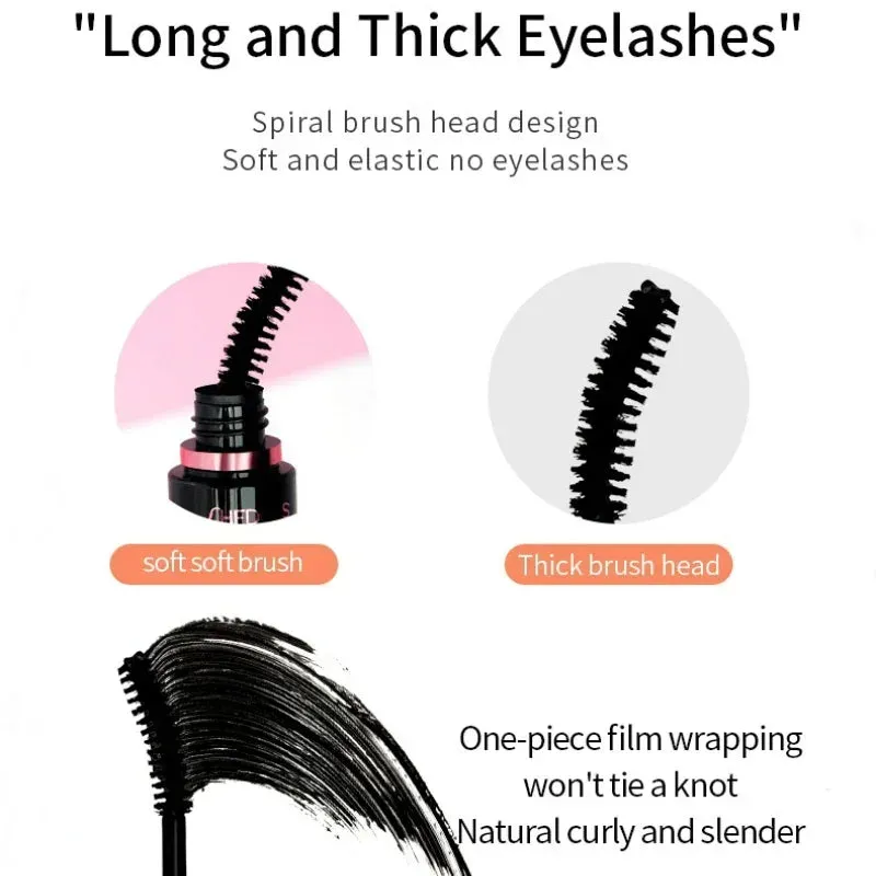Waterproof Black Mascara 4D Curling Thick Quick Drying Non-blooming Mascara Women Professional Long Lasting Eyes Makeup Cosmetic