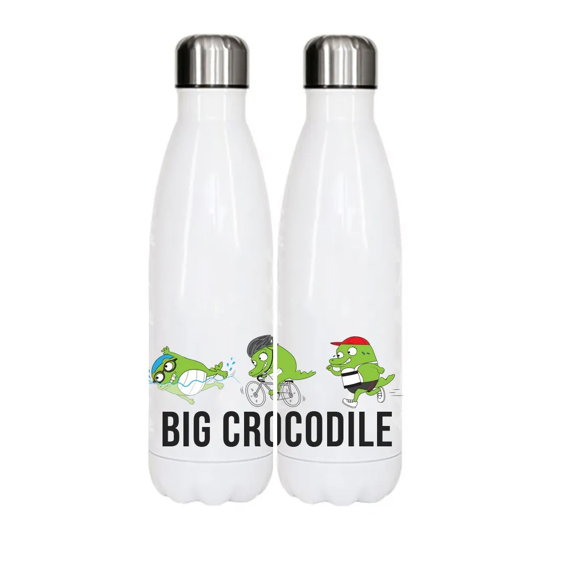 White Metal Bottle - Choose your Croc
