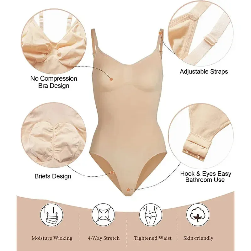 Women Full Tummy Control Bodysuit Shapewear Hip Butt Lifter Body Shaper Corset Thigh Reductive Slimming Waist Trainer Underwear