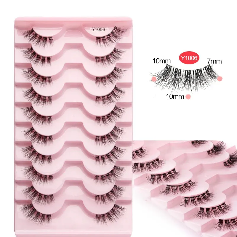 YSDO Half Eyelashes 3/5/10 Half Lashes Soft Natural Cat Eye Lashes Makeup Tool Extension Fluffy Faux Cils maquiagem Half Lashes