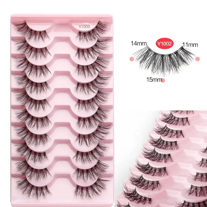 YSDO Half Eyelashes 3/5/10 Half Lashes Soft Natural Cat Eye Lashes Makeup Tool Extension Fluffy Faux Cils maquiagem Half Lashes
