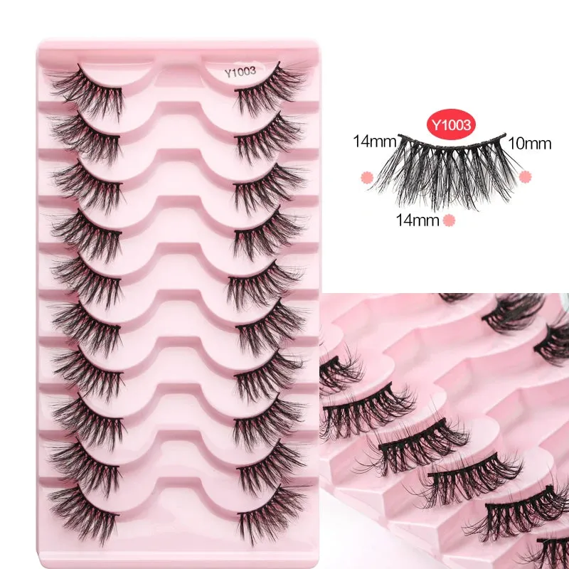 YSDO Half Eyelashes 3/5/10 Half Lashes Soft Natural Cat Eye Lashes Makeup Tool Extension Fluffy Faux Cils maquiagem Half Lashes