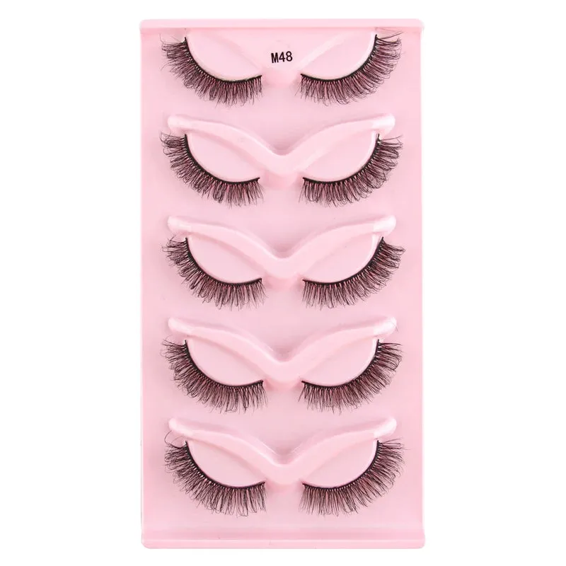 YSDO Half Eyelashes 3/5/10 Half Lashes Soft Natural Cat Eye Lashes Makeup Tool Extension Fluffy Faux Cils maquiagem Half Lashes