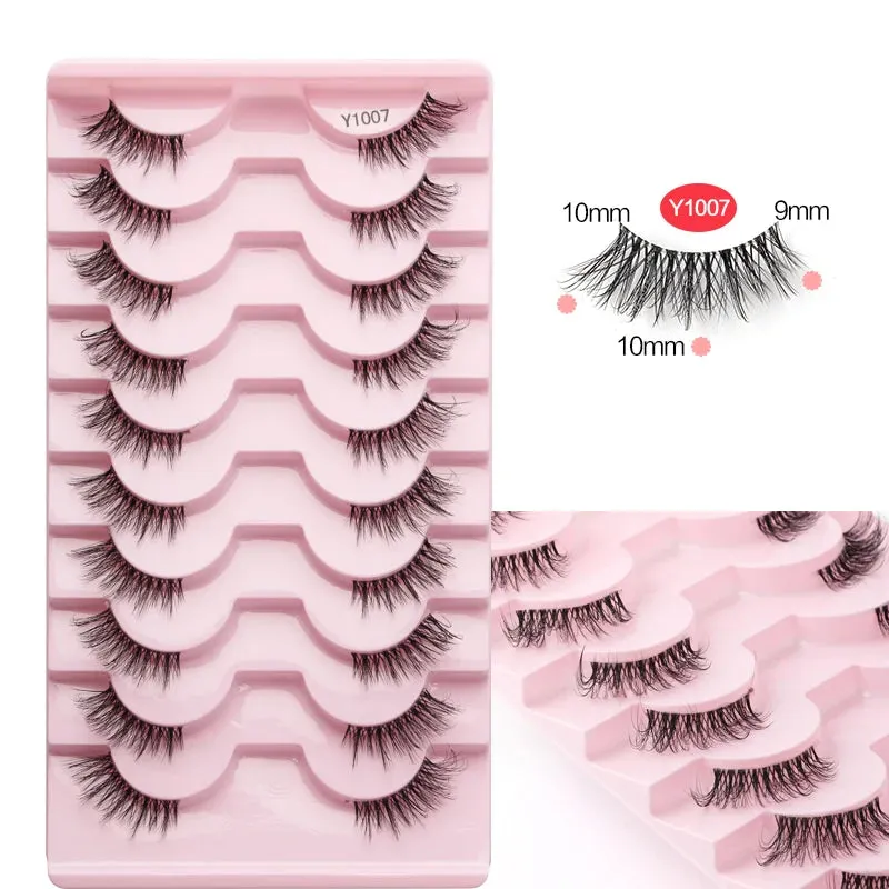 YSDO Half Eyelashes 3/5/10 Half Lashes Soft Natural Cat Eye Lashes Makeup Tool Extension Fluffy Faux Cils maquiagem Half Lashes