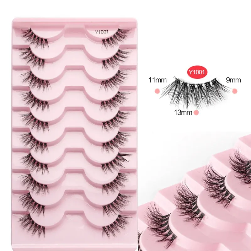 YSDO Half Eyelashes 3/5/10 Half Lashes Soft Natural Cat Eye Lashes Makeup Tool Extension Fluffy Faux Cils maquiagem Half Lashes