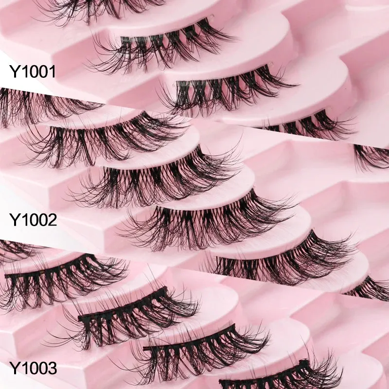 YSDO Half Eyelashes 3/5/10 Half Lashes Soft Natural Cat Eye Lashes Makeup Tool Extension Fluffy Faux Cils maquiagem Half Lashes