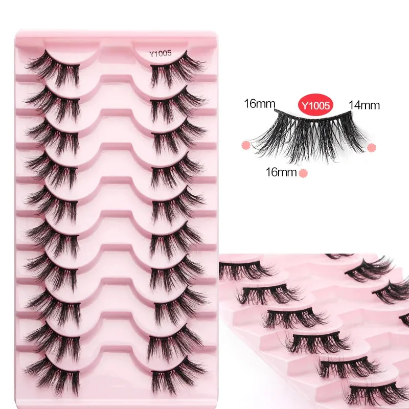 YSDO Half Eyelashes 3/5/10 Half Lashes Soft Natural Cat Eye Lashes Makeup Tool Extension Fluffy Faux Cils maquiagem Half Lashes