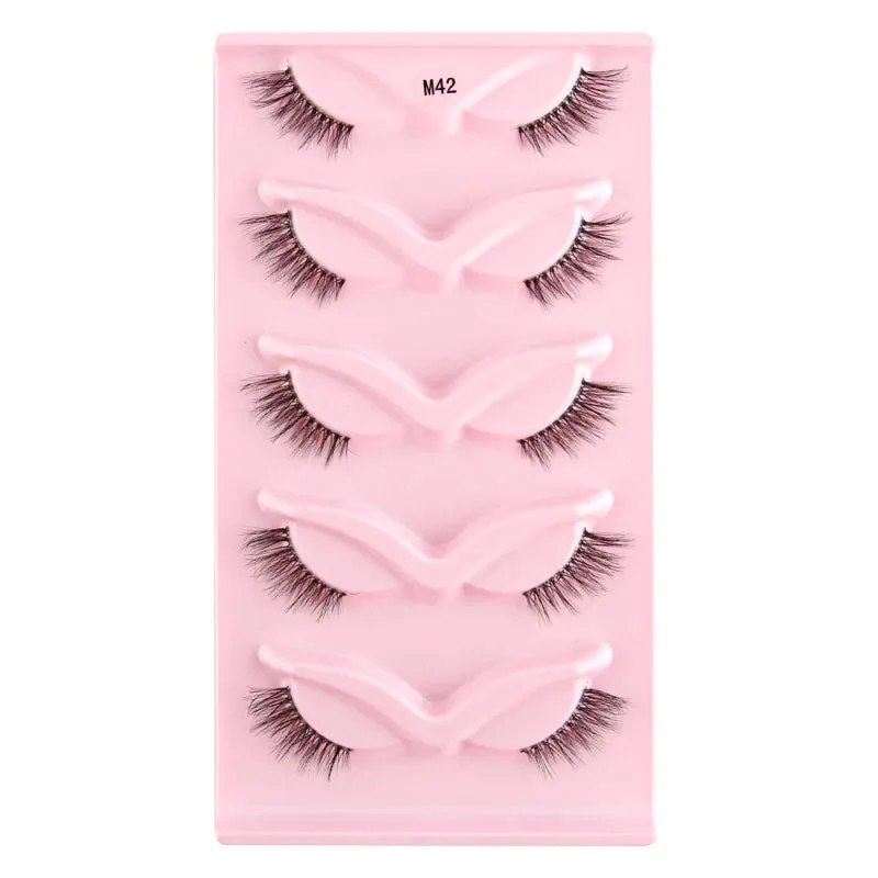 YSDO Half Eyelashes 3/5/10 Half Lashes Soft Natural Cat Eye Lashes Makeup Tool Extension Fluffy Faux Cils maquiagem Half Lashes